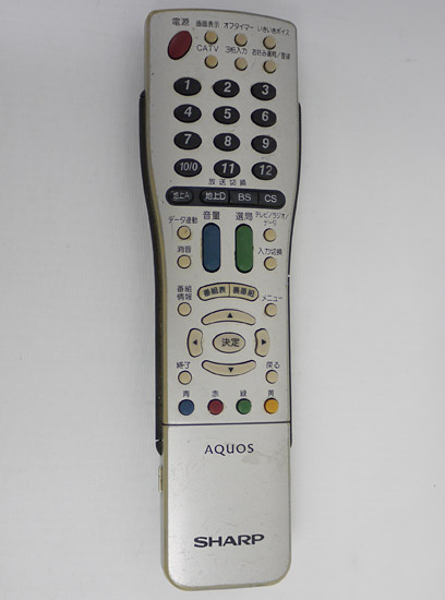 【中古】SHARP製　テレビリモコン GA366WJSA　本体いたみ