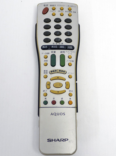 【中古】SHARP製　テレビリモコン GA366WJSA　本体いたみ