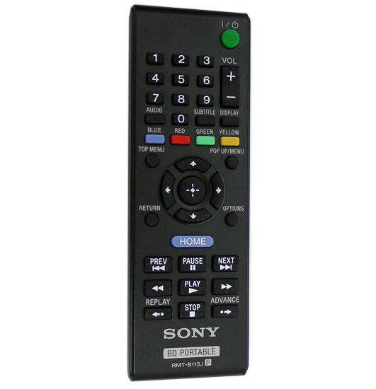 【中古】SONY　ポータブルDVDプレーヤー用 リモコン　RMT-B113J