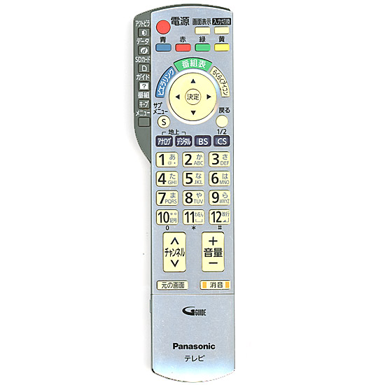 【中古】Panasonic　テレビ用リモコン　N2QAYB000324