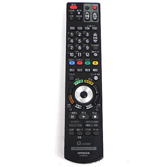 【中古】HITACHI　DVDレコーダー用 リモコン DV-RM500S　文字消え