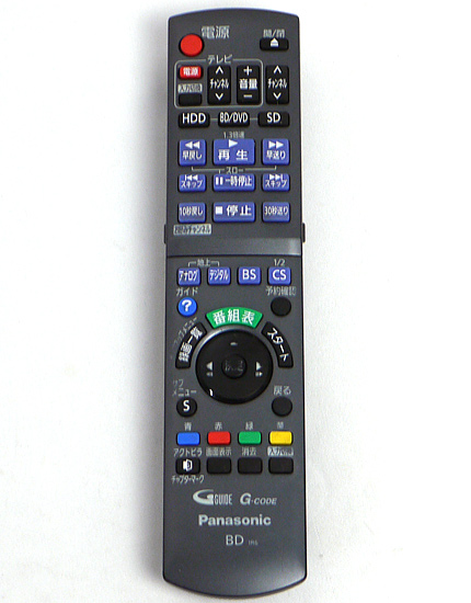 【中古】Panasonic ブルーレイディスクレコーダー用リモコン N2QAYB000554 本体いたみ