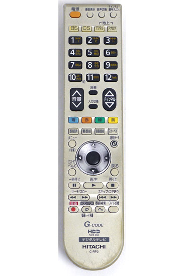 【中古】HITACHI　テレビリモコン C-RP2　本体いたみ