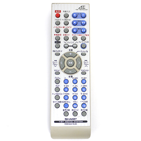 【中古】SHARP　オーディオリモコン RRMCGA011SJSA