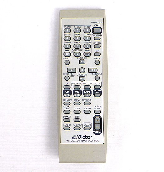 【中古】Victor　オーディオリモコン　RM-SUXZ7MD-S