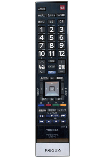 【中古】TOSHIBA　液晶テレビ用リモコン CT-90442