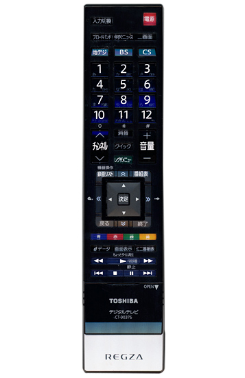 【中古】TOSHIBA製　液晶テレビ用リモコン CT-90376