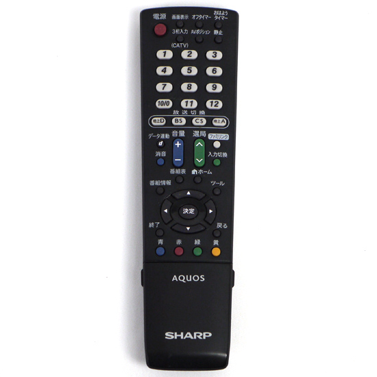 【中古】SHARP製　液晶テレビ用リモコン GA871WJSA