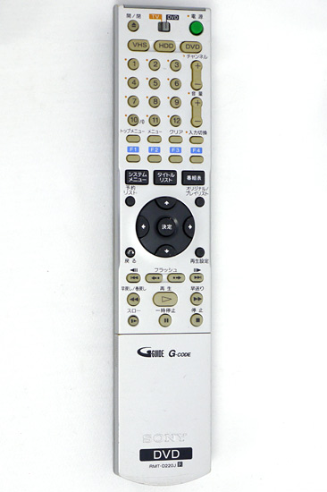 【中古】SONY　DVDレコーダー用リモコン RMT-D220J　本体いたみ