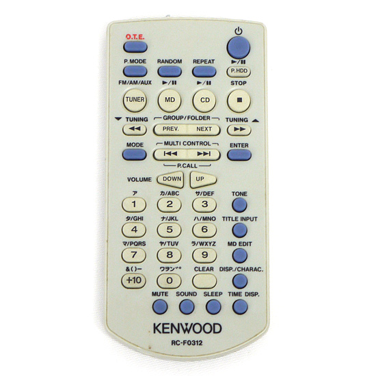 【中古】KENWOOD　オーディオ用リモコン RC-F0312
