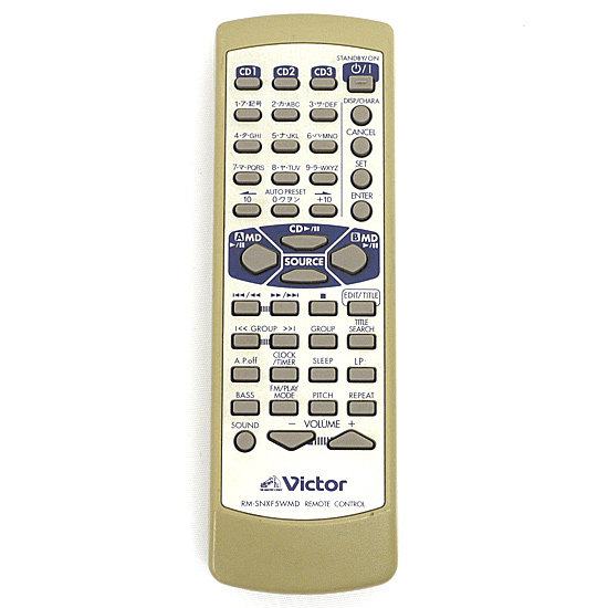 【中古】Victor　オーディオリモコン　RM-SNXF5WMD