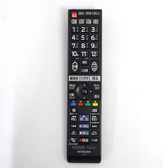 【中古】HITACHI　テレビリモコン C-RT4　本体いたみ