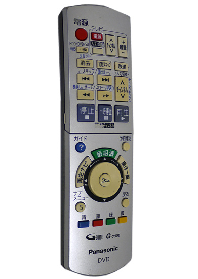 【中古】Panasonic　DVDレコーダー用リモコン EUR7658YD0