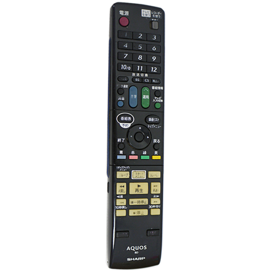 【中古】SHARP製　ブルーレイディスクレコーダー用純正リモコン GA778PA