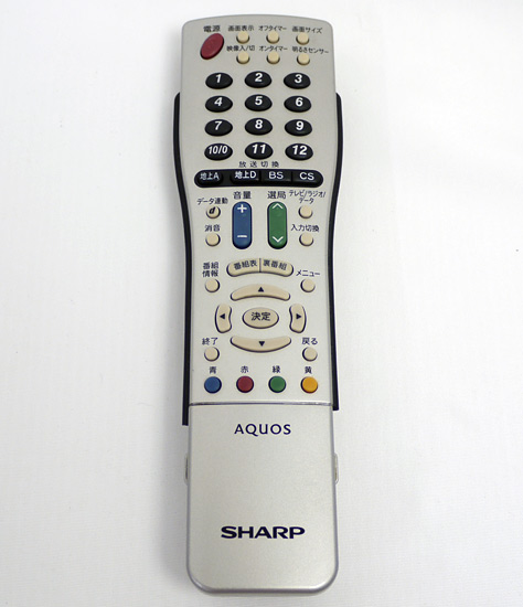 【中古】SHARP製　テレビリモコン GA511WJSA　本体いたみ