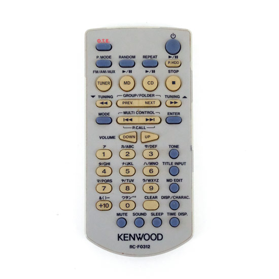 【中古】KENWOOD　オーディオ用リモコン RC-F0312