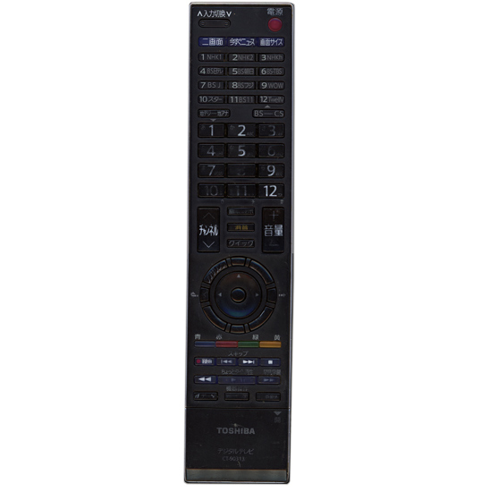 【中古】TOSHIBA製　液晶テレビ用リモコン　CT-90313　文字消え