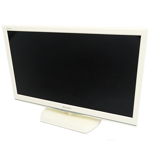 【中古】SHARP 24V型 LED液晶テレビ AQUOS LC-24K9-W リモコンなし 本体いたみ