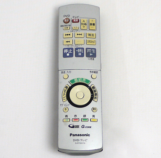 【中古】Panasonic　DVDビデオレコーダー用 リモコン EUR7655Y10