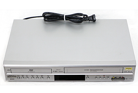 【中古】Victor製 DVDプレーヤー一体型ビデオ HR-DV5 リモコン付き