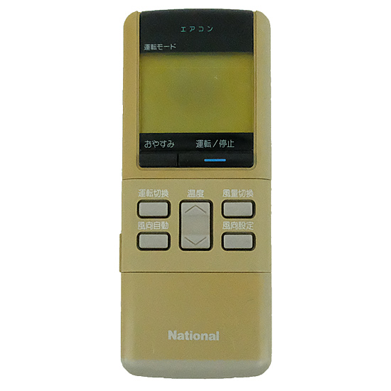 【中古】National　エアコンリモコン A75C243　液晶画面いたみ