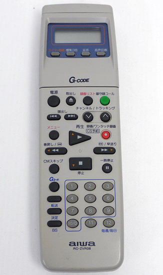 【中古】AIWA　ビデオリモコン　RC-ZVR08