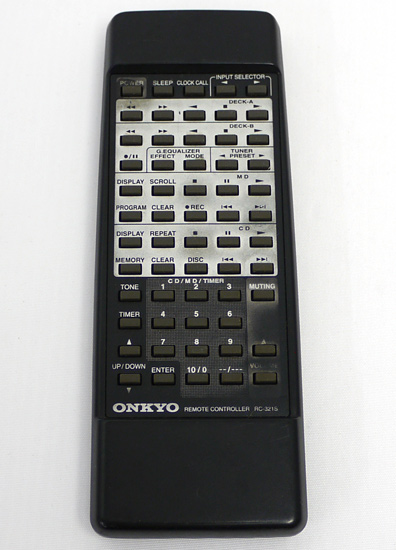 【中古】ONKYO　オーディオリモコン RC-321S