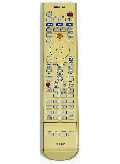【中古】TOSHIBA製　HDD&DVDレコーダー用リモコン SE-R0187(79101410)