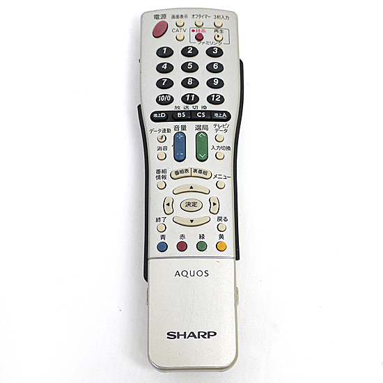 【中古】SHARP製　テレビリモコン　GA765WJSA　本体いたみ