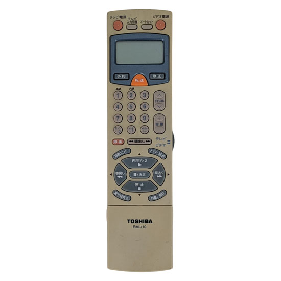 【中古】TOSHIBA製 ビデオリモコン RM-J10