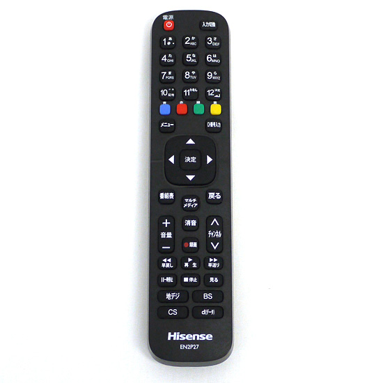 【中古】ハイセンス　液晶テレビ用リモコン　EN2P27