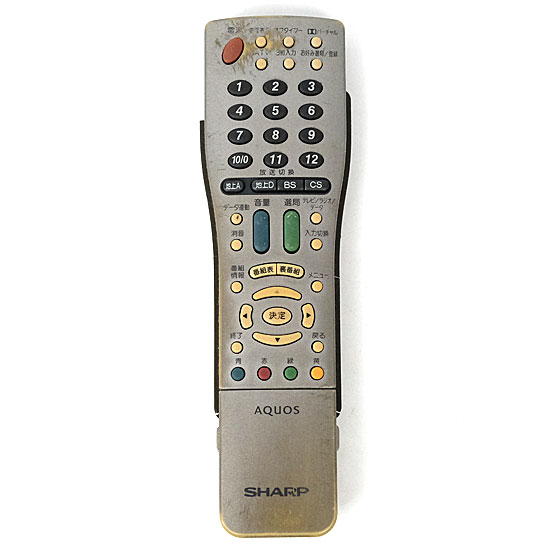 【中古】SHARP製　テレビリモコン GA417WJSA　本体いたみ