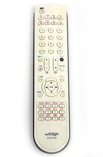【中古】bydsign　テレビ用リモコン　RC-DC10W