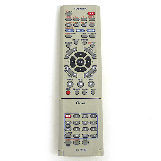 【中古】TOSHIBA製 VTR一体型DVDビデオプレーヤー用リモコン SE-R0160