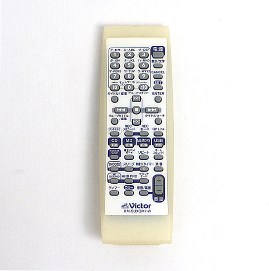 【中古】Victor　オーディオリモコン　RM-SUXQM7-W