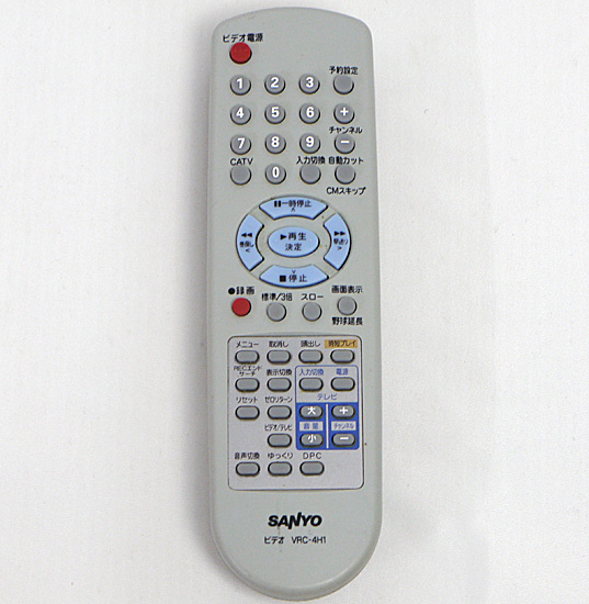 【中古】三洋電機　ビデオリモコン　VRC-4H1