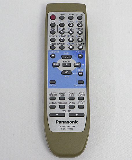 【中古】Panasonic　オーディオリモコン　EUR7702230