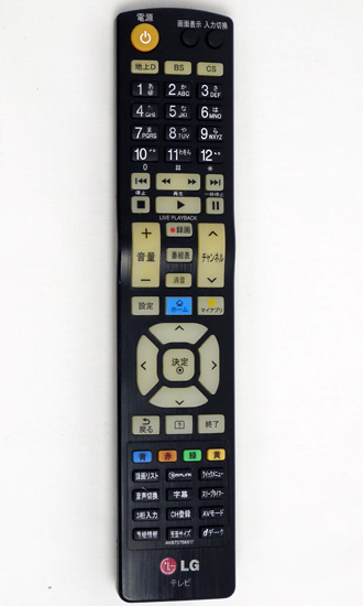 【中古】LGエレクトロニクス　テレビリモコン　AKB73756517