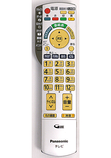 【中古】Panasonic　テレビ用リモコン　N2QAYB000324