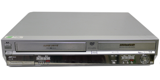 【中古】Panasonic　DVDレコーダー VHSビデオ一体型 DIGA DMR-E150V-S　リモコン付き