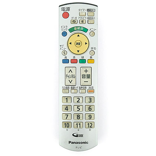 【中古】Panasonic テレビ用リモコン N2QAYB000216 汚れあり