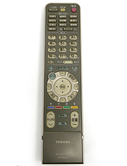 【中古】TOSHIBA製　液晶テレビ用リモコン　CT-90250(75001859)