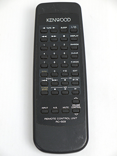 【中古】KENWOOD　オーディオ用リモコン　RC-SE9