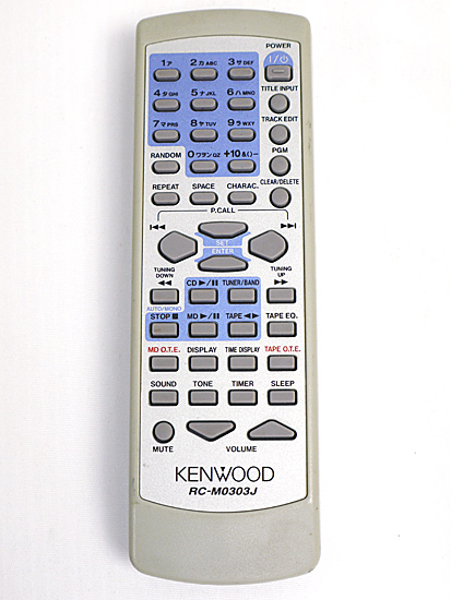 【中古】KENWOOD　オーディオ用リモコン　RC-M0303J
