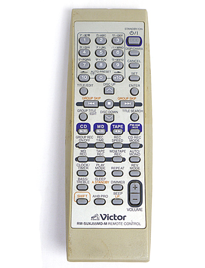 【中古】Victor　オーディオリモコン　RM-SUXJ55MD-M