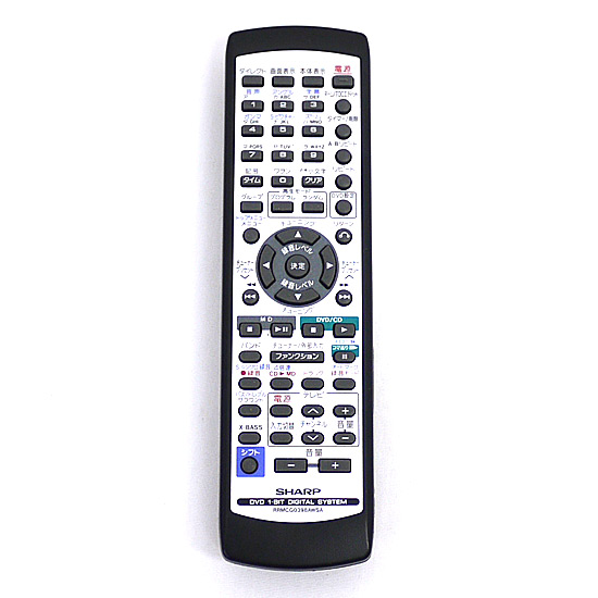 【中古】SHARP　オーディオリモコン RRMCG0398AWSA