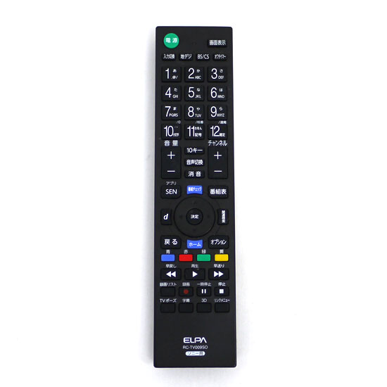 【中古】ELPA　地上デジタル用テレビリモコン ソニーテレビ用　RC-TV009SO