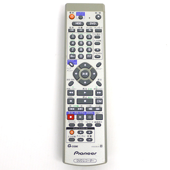 【中古】Pioneer DVDレコーダーリモコン VXX2834 本体いたみ
