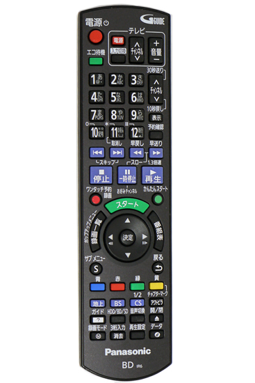 【中古】Panasonic　BD/DVDレコーダー用リモコン　N2QAYB000697