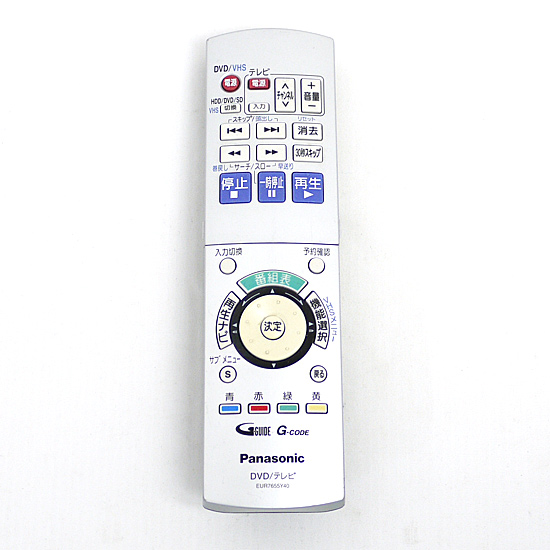 【中古】Panasonic　DVDビデオレコーダー用リモコン EUR7655Y40